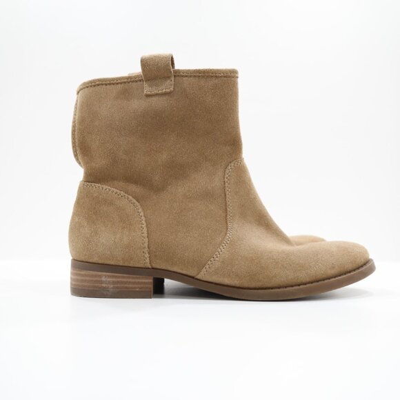 Sole Society Natasha Brown Suede Leather Flat Slouchy Ankle Boots - 7.5/EU 38 - Picture 3 of 7